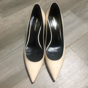 Saint Laurent (Coquille) Charlotte Patent 55 Pumps
